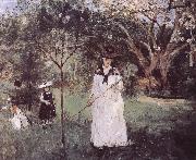 Berthe Morisot Catching the butterfly oil painting picture wholesale